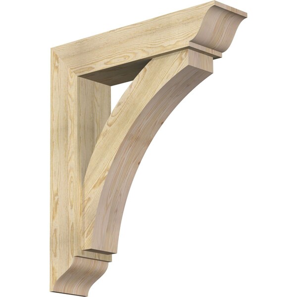 Ekena Millwork Thorton Traditional Rough Sawn Bracket w/ Offset Brace, Douglas Fir, 8"W x 34"D x 40"H BKT0806X34X40THR01RDF - main